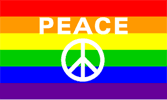 rainbow peace sign